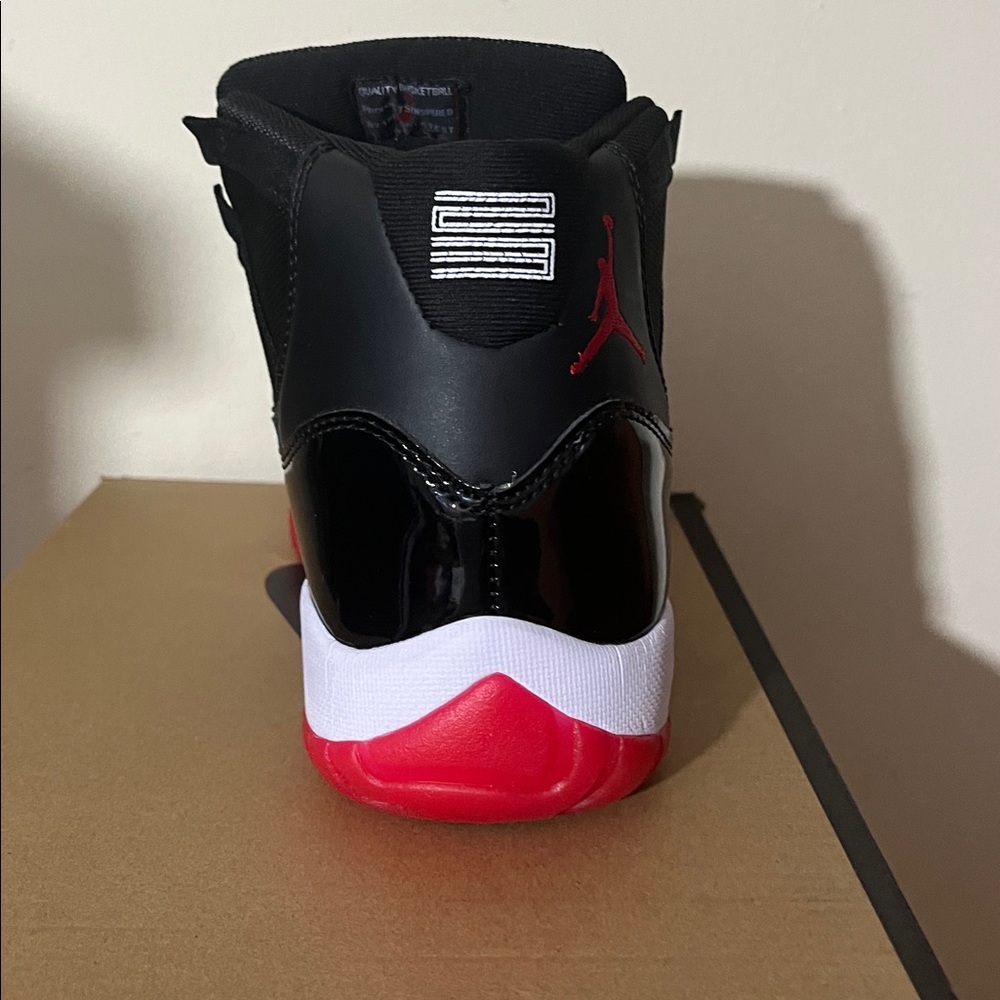 Nike  Black and Red High-Top Sneakers - Picture 4 of 5